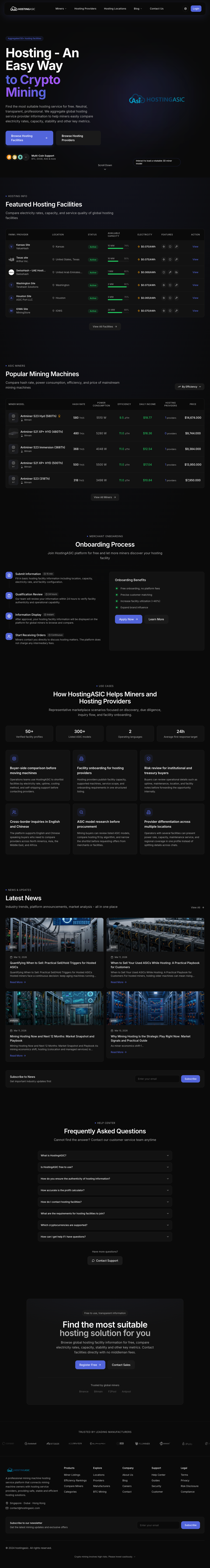 HostingASIC homepage