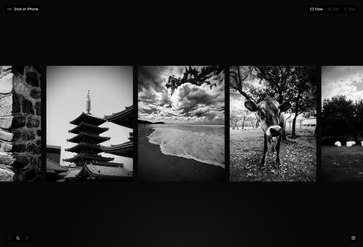 Shot on iPhone homepage