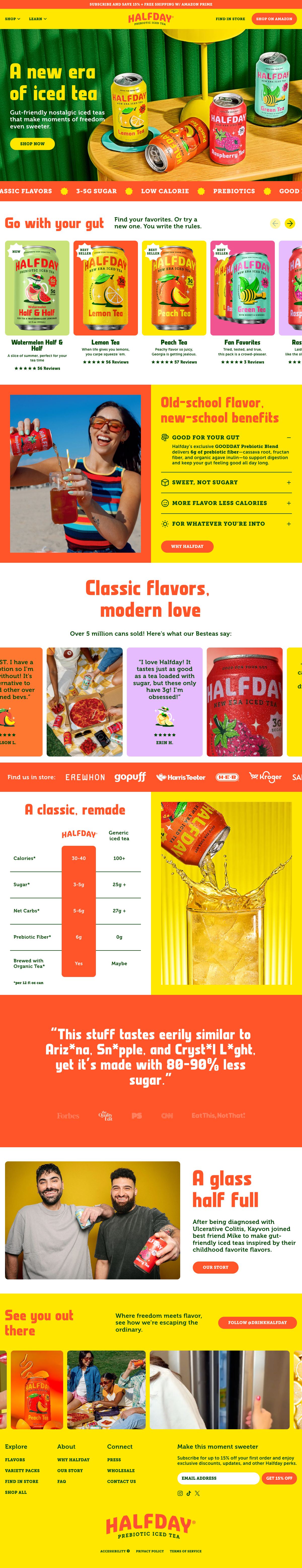 Halfday Tonics Homepage