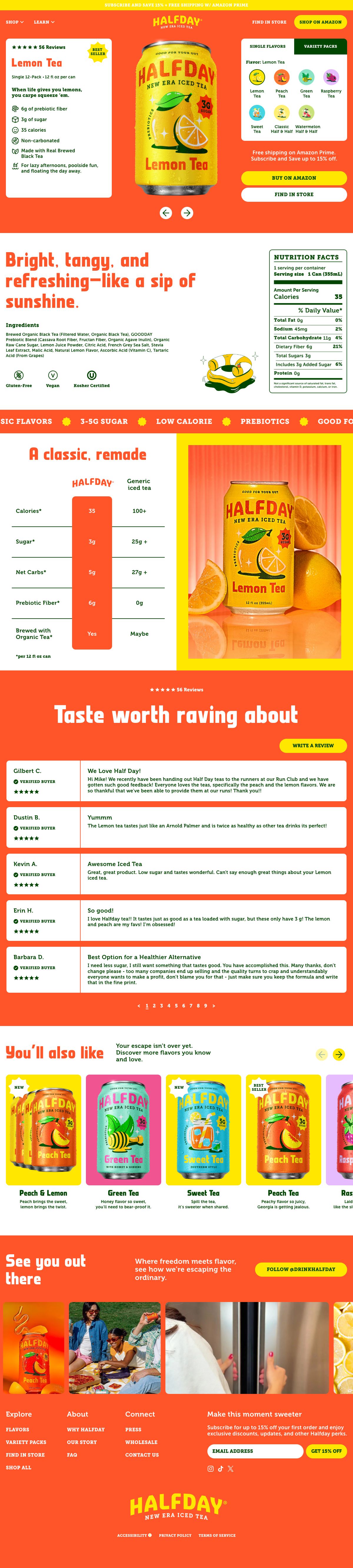 Halfday Tonics Product Page