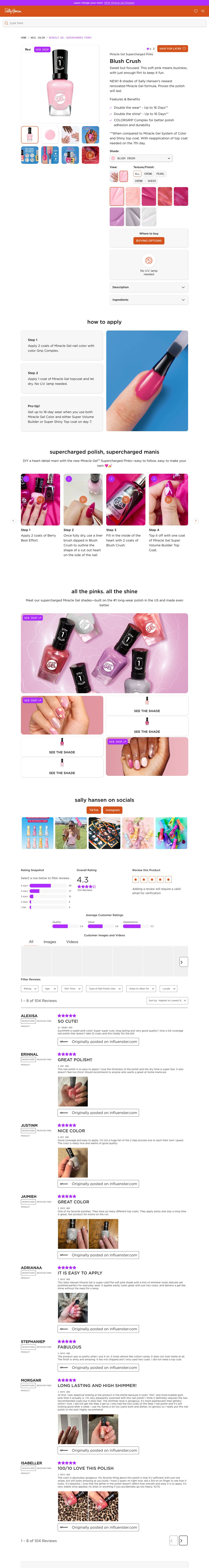 Sally Hansen Product Page